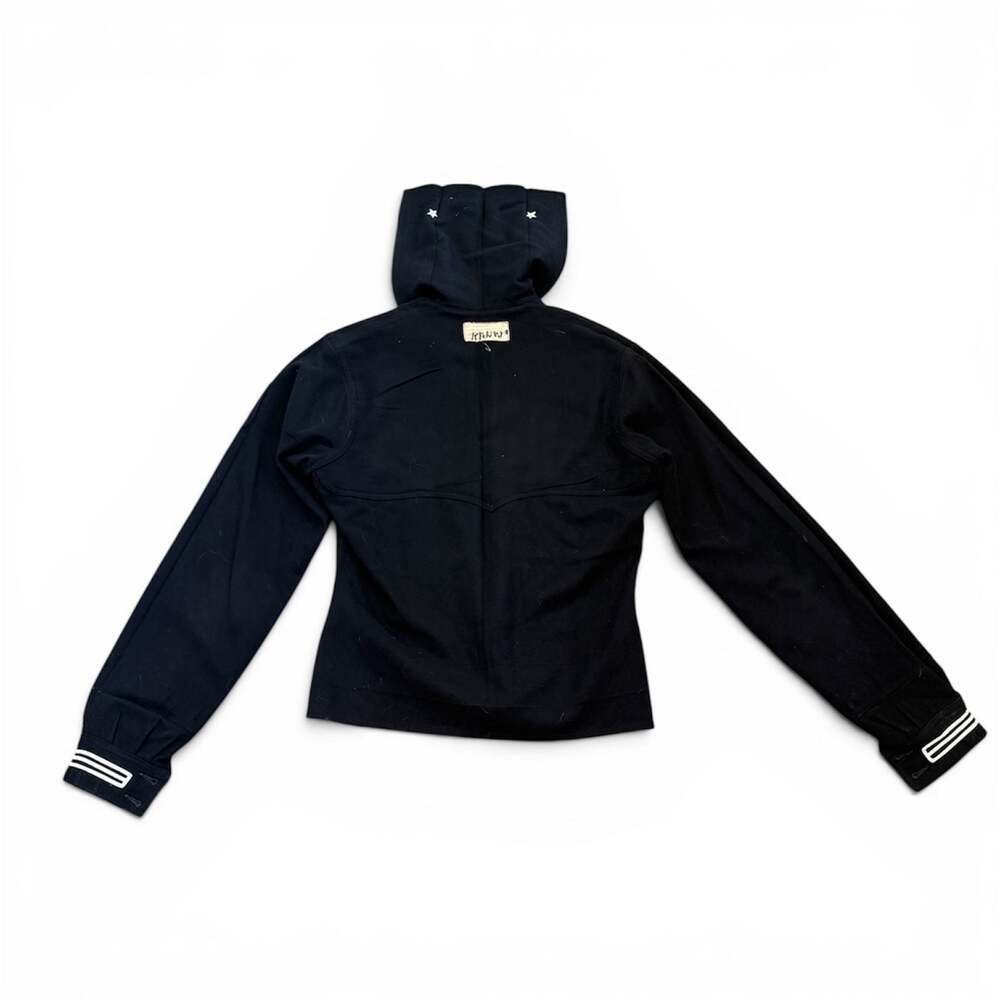 Vintage US Navy Sailor Jumper Uniform Top Black Wool